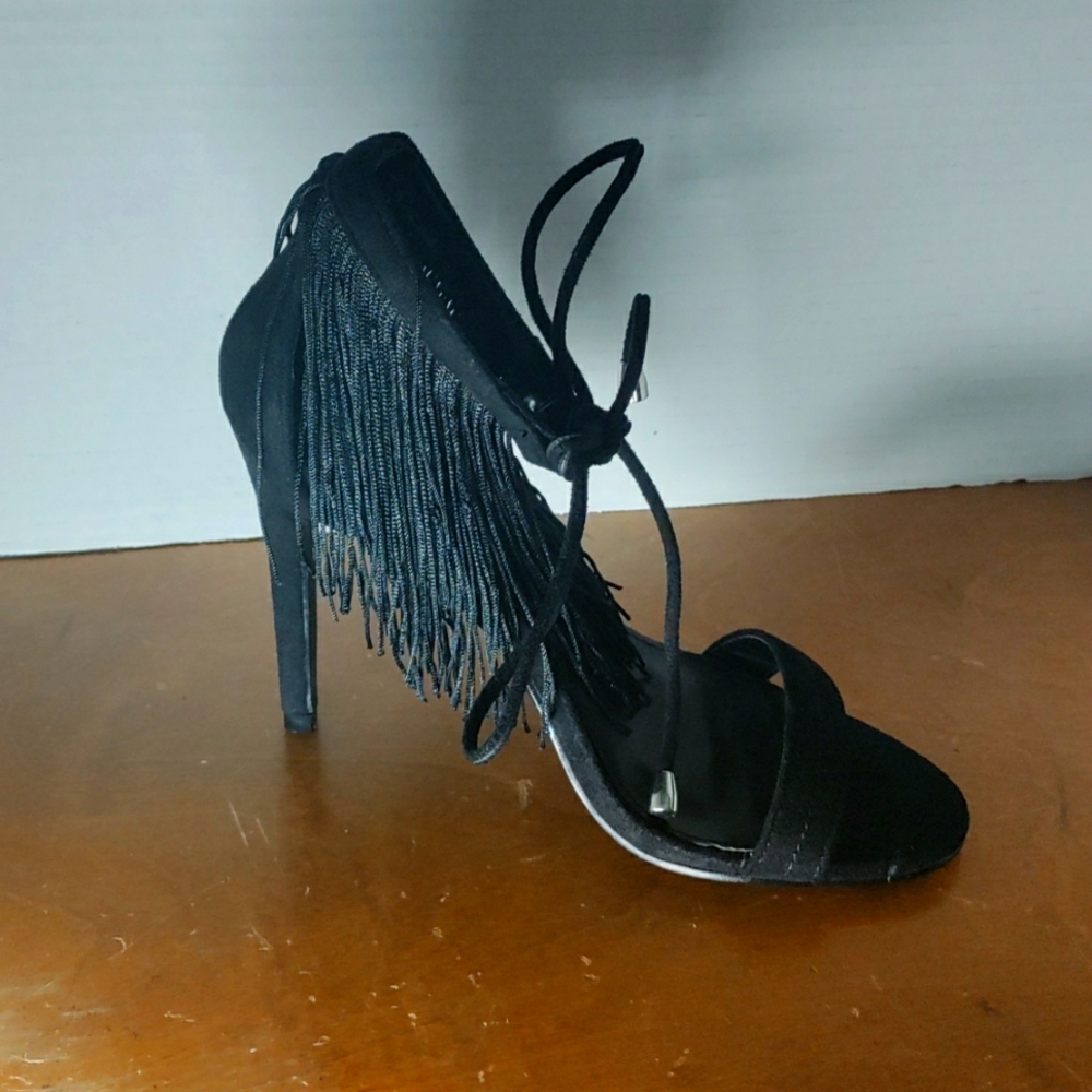 Cape Robbin black tasseled heels